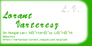 lorant varteresz business card